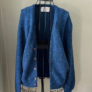 Men's Blue Cardigan Sweater